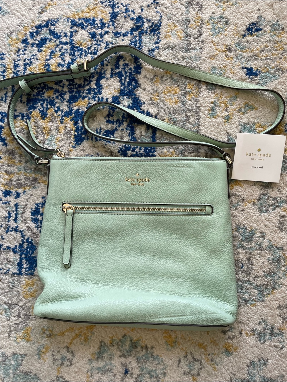 kate spade Laurel Way Mint Leather Crossbody Bag